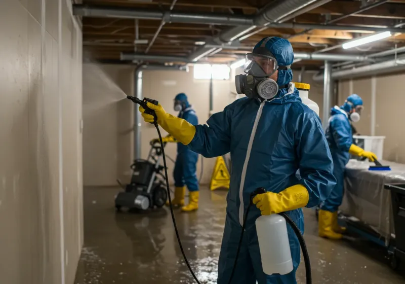 Basement Sanitization and Antimicrobial Treatment process in Wildwood, FL